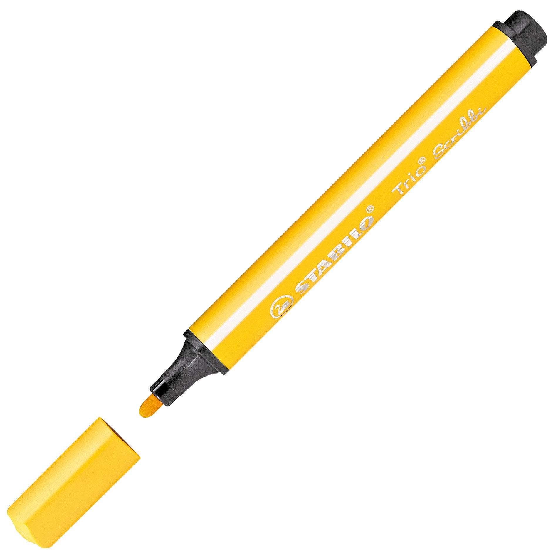 STABILO Trio Scribbi Filzstift – Rundspitze, 2 mm, wasservermalbar, gelb