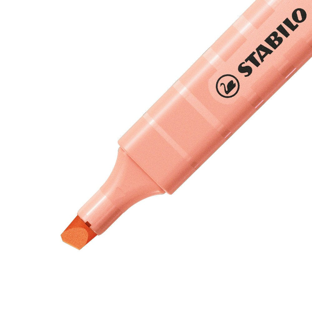 STABILO swing cool Pastel Edition Textmarker Pfirsich – Keilspitze, 1–4 mm