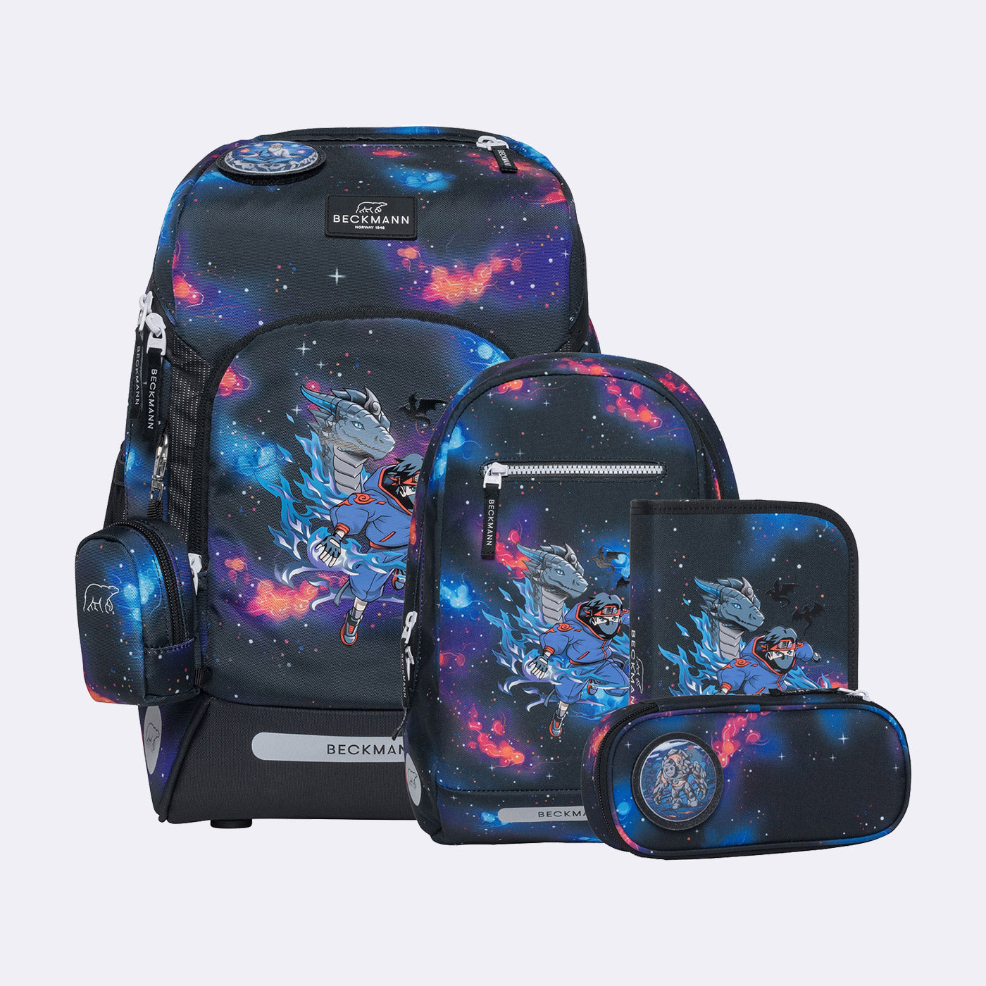 Beckmann Schulrucksack Active Air FLX – 6-teilig – Ninja Elements