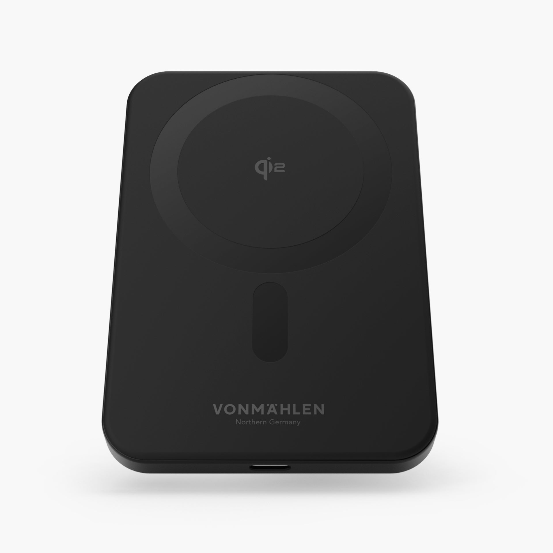 Vonmählen Powerbank 5000 mAh, 1× USB-C, kabelloses Laden, Schwarz
