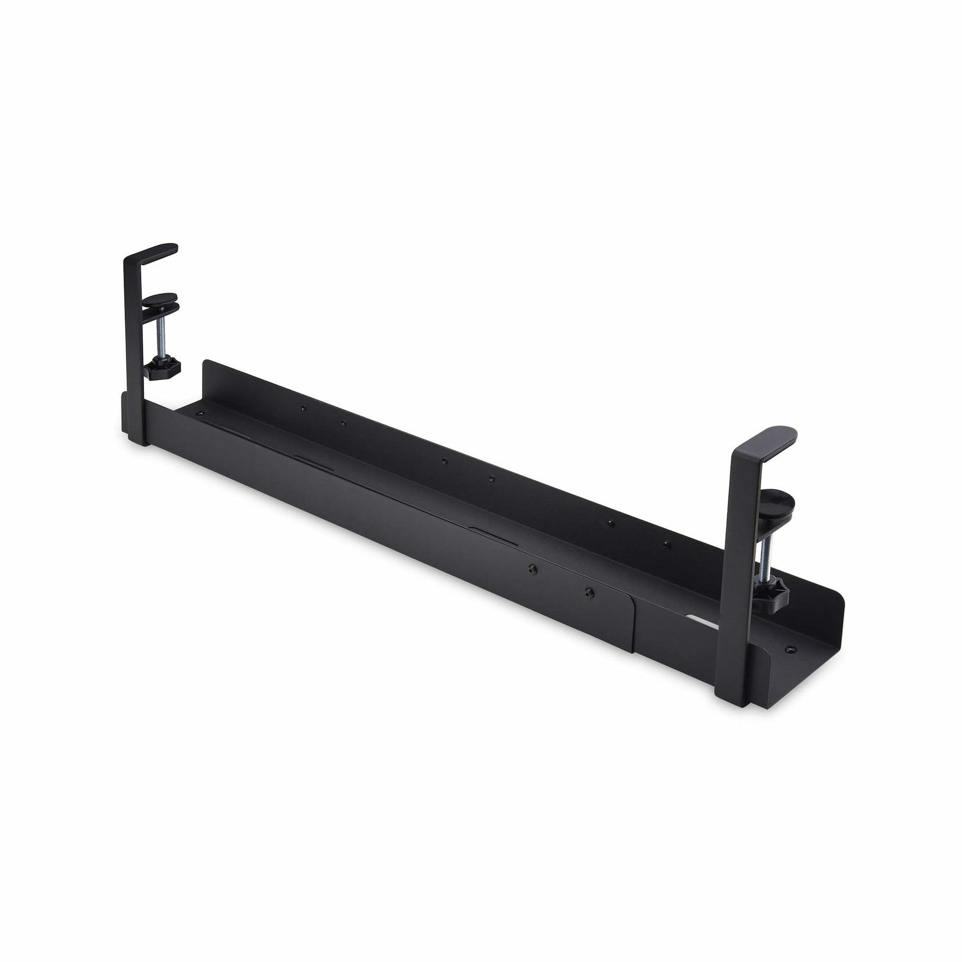 StarTech.com Untertisch-Kabelwanne – 105 × 80 × 207 mm – Stahl – Schwarz, ohne Bohren, 5 kg Traglast