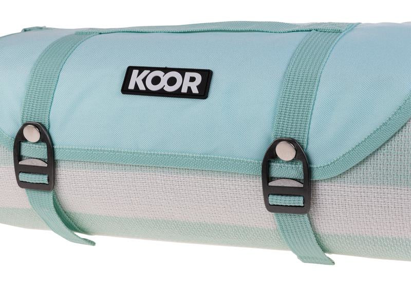 KOOR Wohndecke – Polyester, Mint, Weiss, Streifen – 200 × 300 cm