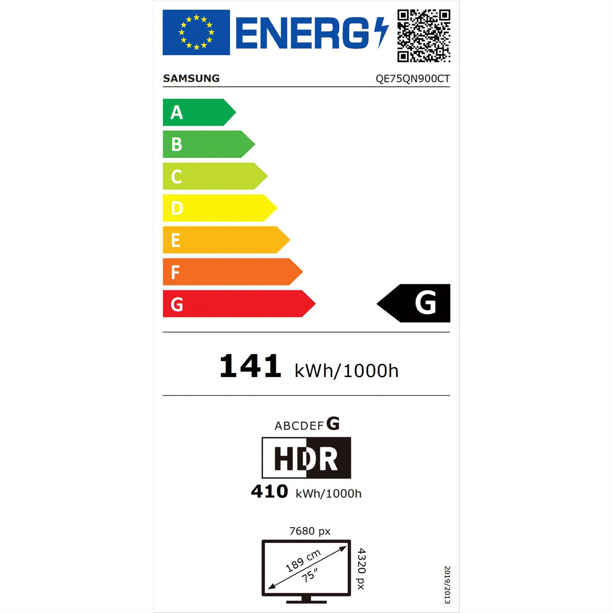 Samsung QE75QN900C – 75" Fernseher – 8K – Neo QLED – Tizen – 100 Hz – HDR10+, HLG