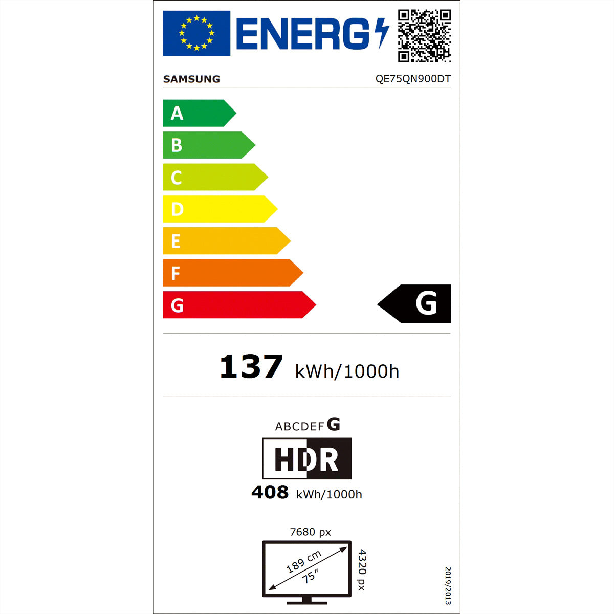 Samsung QN900D QE75QN900DTXZU – 75" TV – 8K – Neo QLED – Tizen – 100 Hz – HDR10+