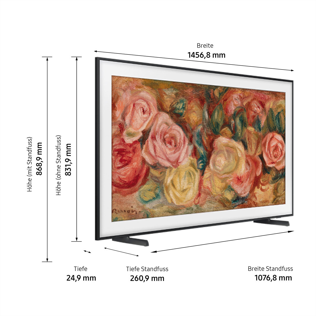 Samsung The Frame LS03D QE65LS03DAUXXN – 65" QLED Fernseher – 4K UHD – Tizen – 100 Hz – HDR10+