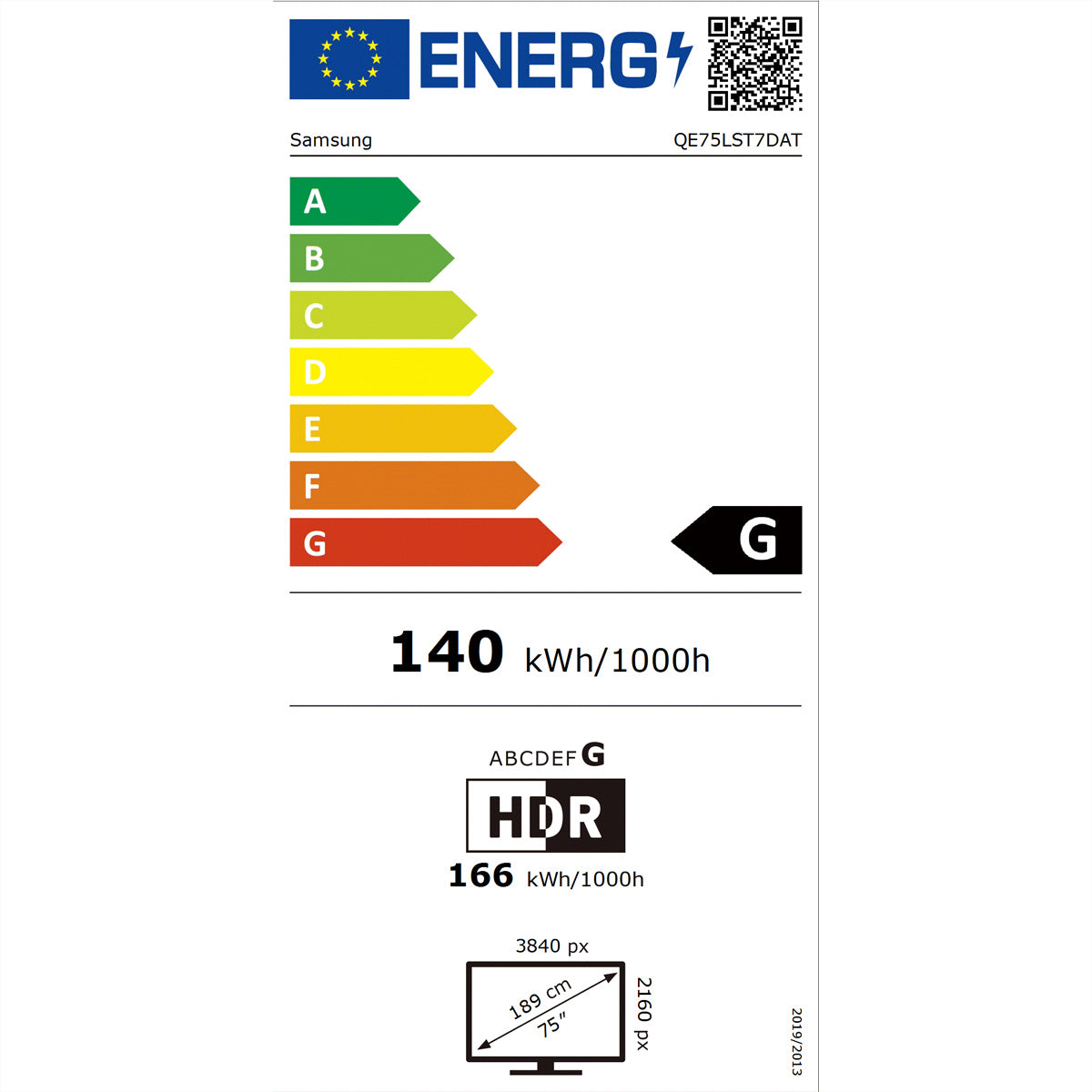Samsung LST7D QE75LST7DATXXN – 75" Outdoor-TV – 4K UHD – Neo QLED – Tizen – 120 Hz – 2000 cd/m²