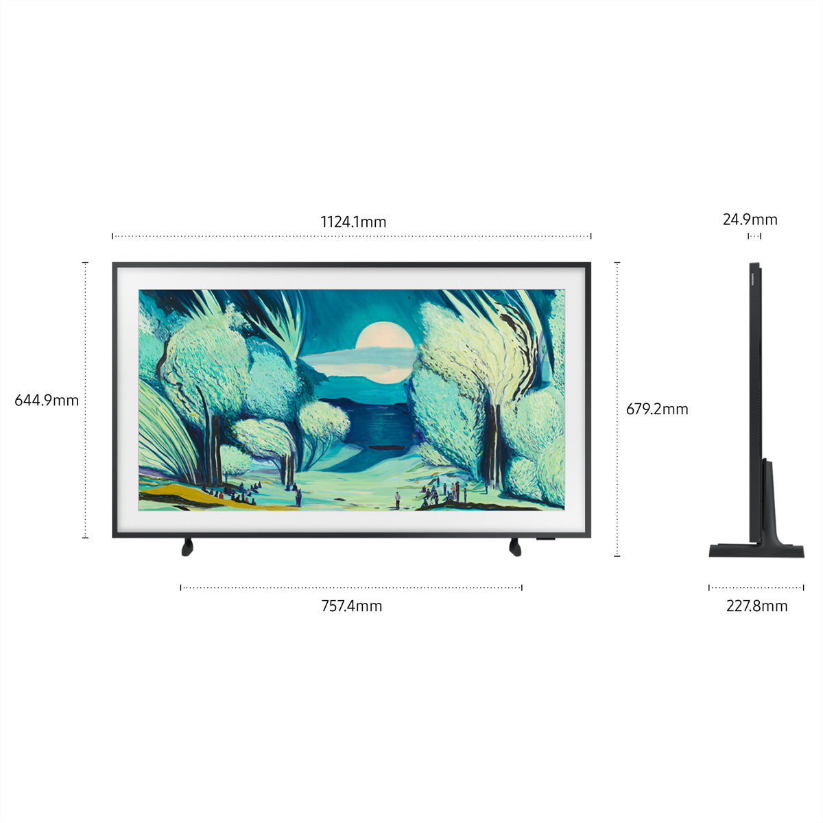 Samsung The Frame LS03F QE50LS03FAUXXN – 50" Fernseher – 4K UHD – QLED – Tizen – 60 Hz – HDR10+