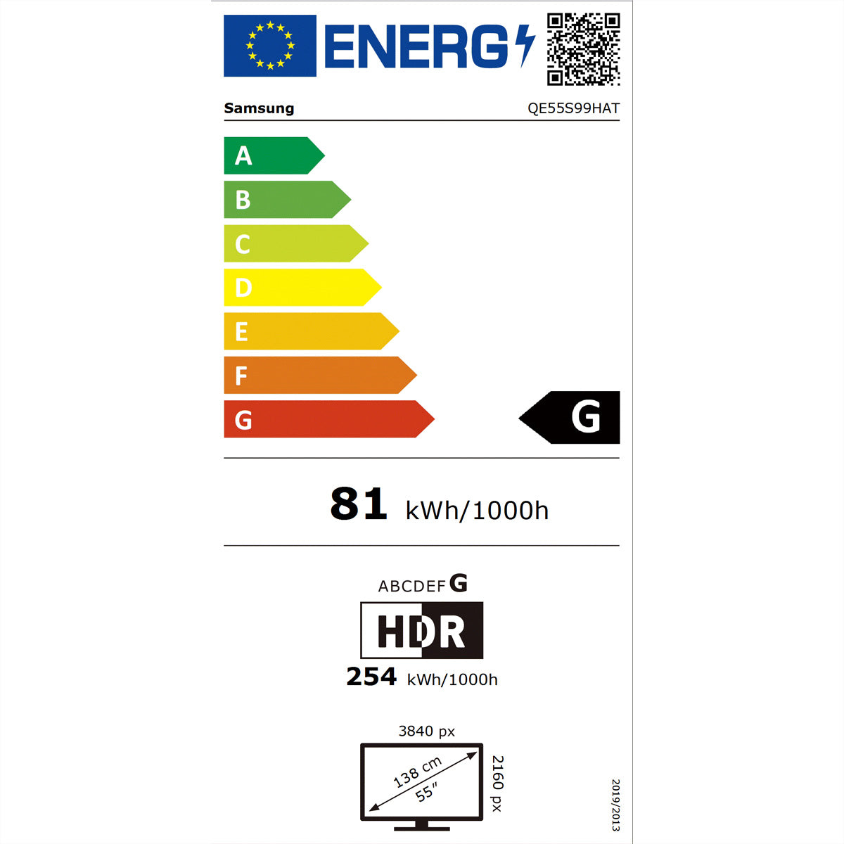 Samsung S99H QE55S99HATXZU – 55" TV – 4K UHD – OLED – 165 Hz