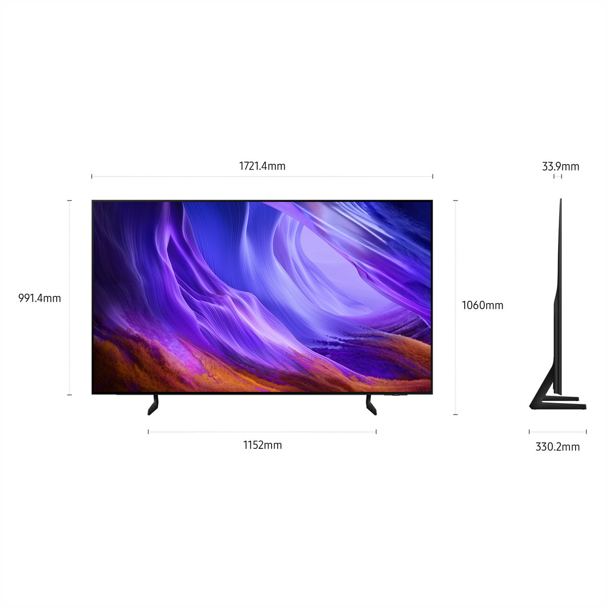 Samsung S85H QE77S85HAEXZU – 77" OLED-Fernseher – 4K UHD – Smart-TV – 120 Hz