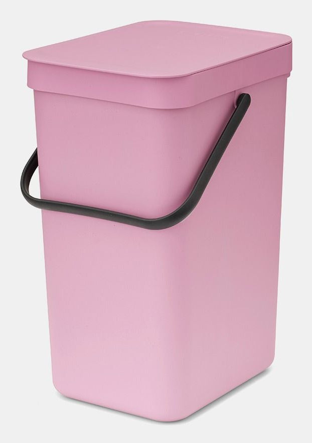 Brabantia Recyclingbox Sort & Go – 12 l – Kunststoff, rechteckig – Rosa