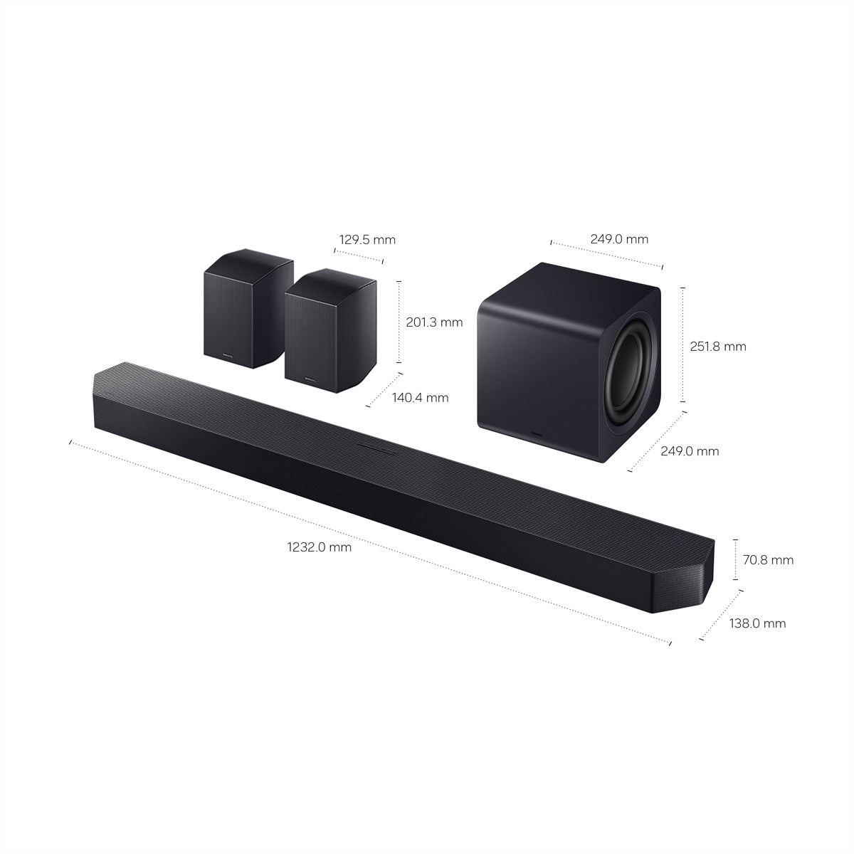 Samsung HW-Q990H – Soundbar – 11.1.4, Dolby Atmos & Rears – Schwarz