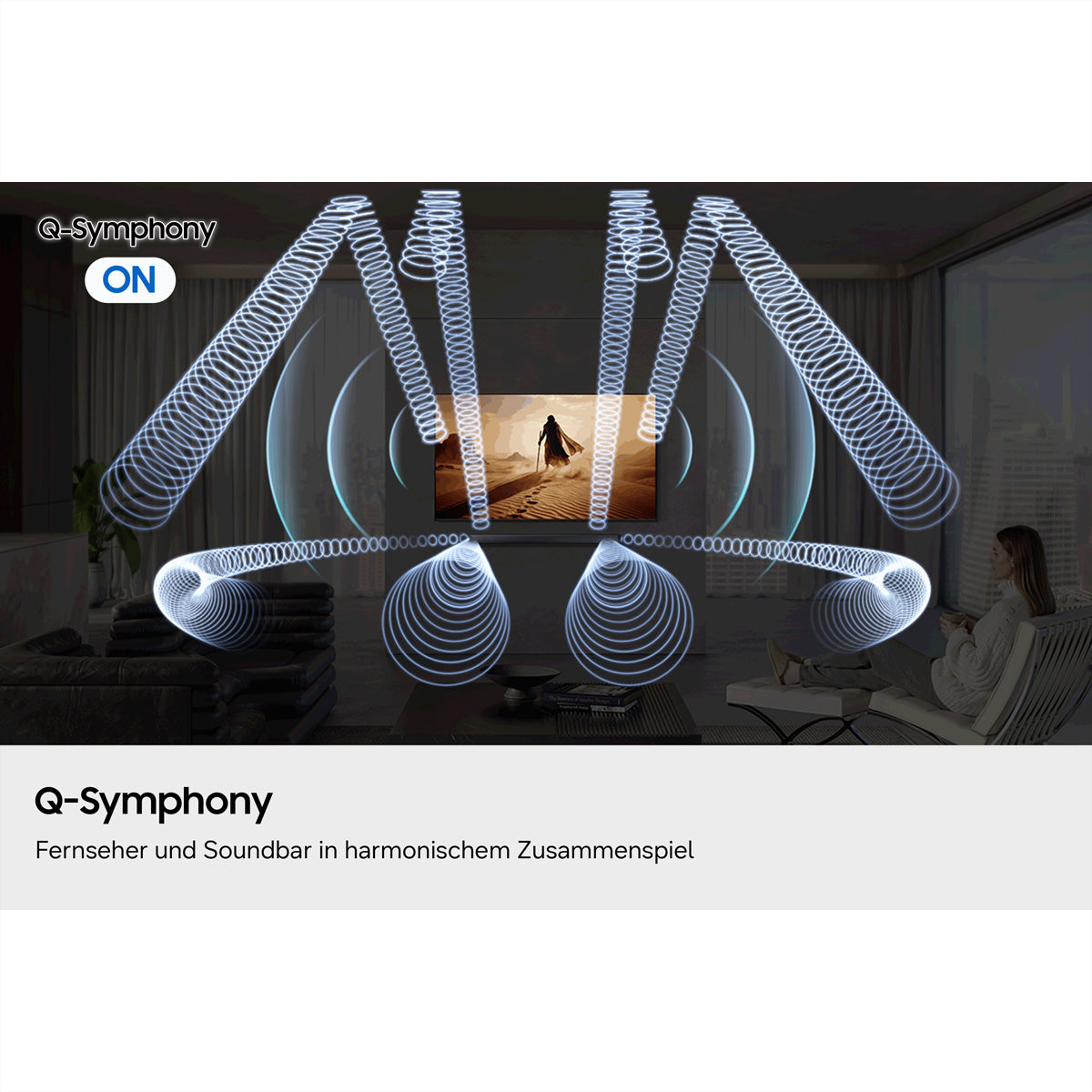 Samsung HW-Q600H – Soundbar – 3.1.2, Dolby TrueHD, mit kabellosem Subwoofer, 320 W – Schwarz