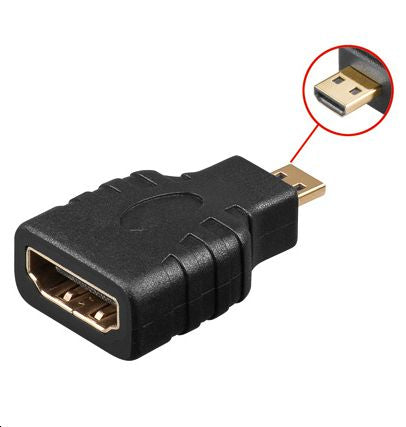 Microconnect Adapter Micro-HDMI zu HDMI – vergoldete Kontakte, Schwarz