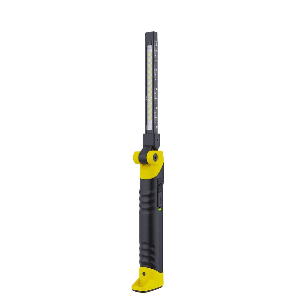 NORDRIDE Arbeitsleuchte Line Flex – 650 lm, Akku, IP65, Magnet, faltbar – Schwarz