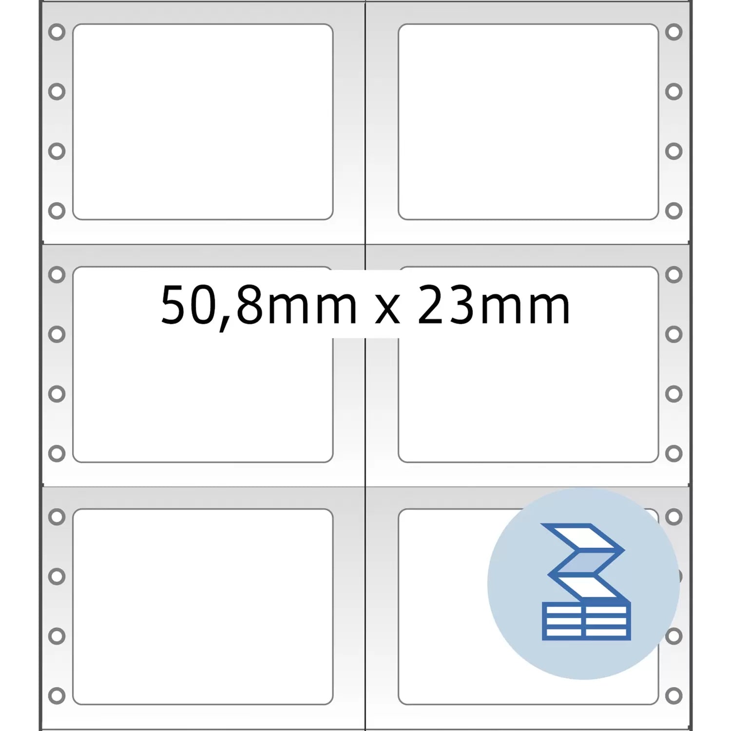 HERMA Etiketten (Rolle) 51 × 23 mm – Papier, matt, weiss – permanent haftend – Punktmatrix – (12'000 Stk.)