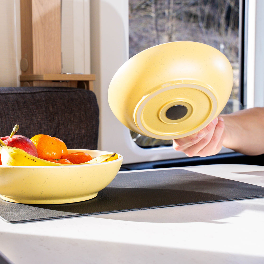 Silwy Dolomit Geschirr-Set – Kunststoff, Gelb, 11-teilig