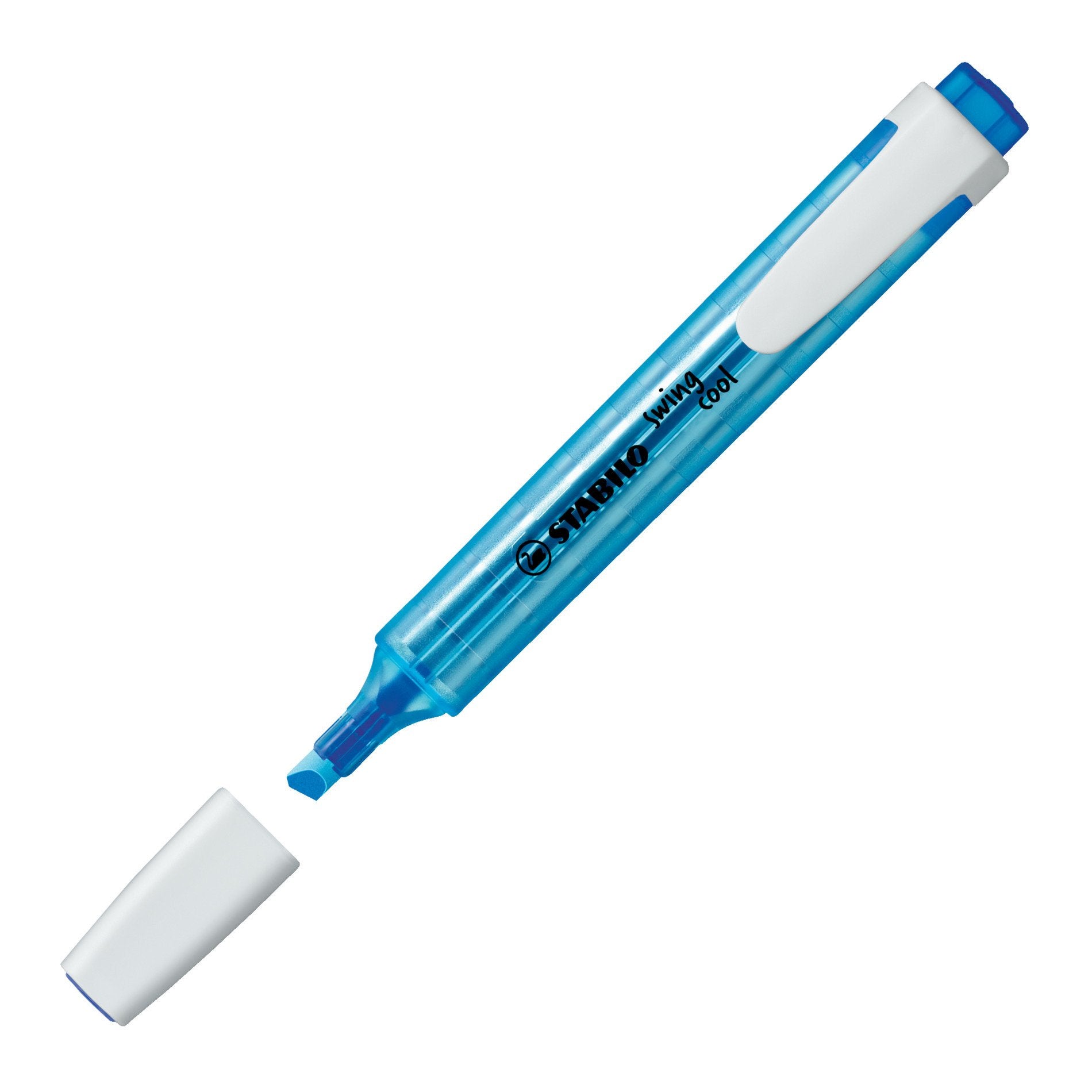 STABILO Swing Cool Textmarker Blau – Keilspitze, 1–4 mm
