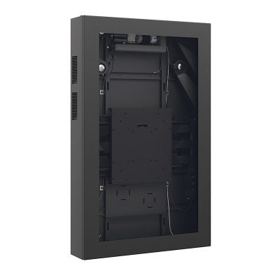 Hagor SOPW 55" Portrait – Outdoorgehäuse, IP65, 6,4 mm Sicherheitsglas, Klima, für 55" (Hochformat)