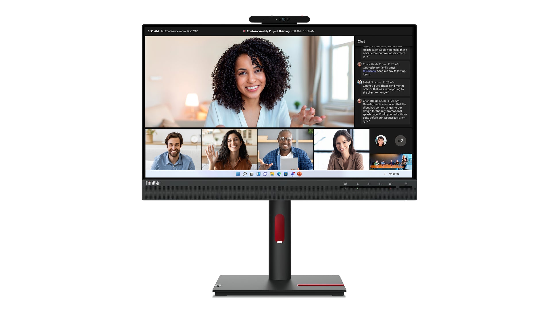 Lenovo ThinkVision T24mv-30 TS – Monitor, 23,8" 1920 × 1080 (Full HD), IPS