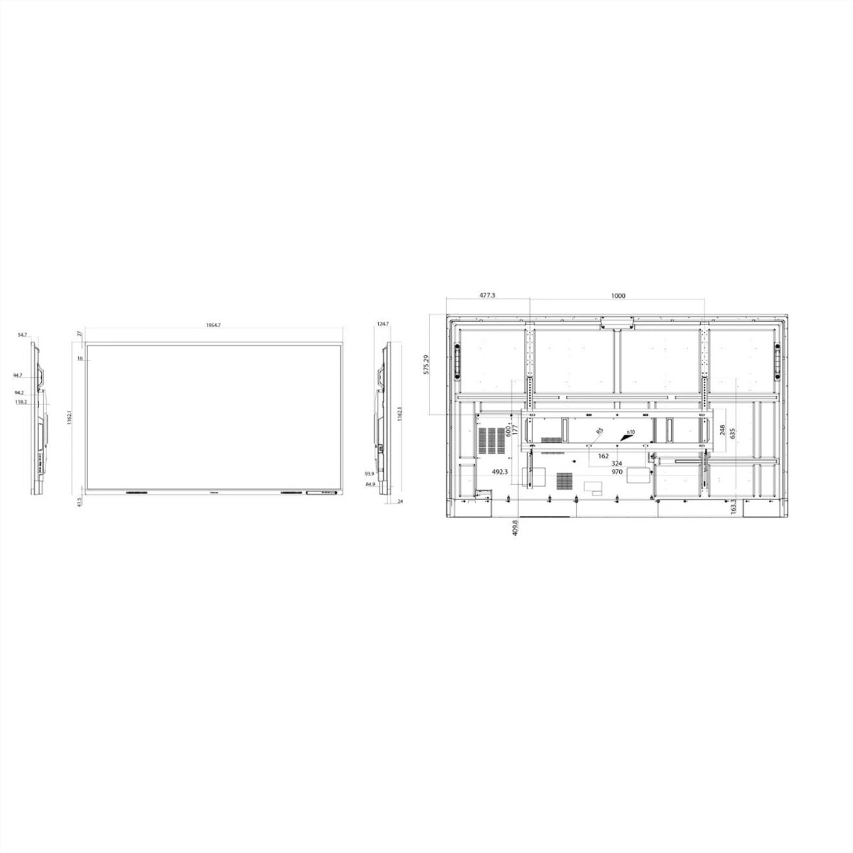 Hisense 86MR6DE-E – 86" Touch, 3840 × 2160 (4K), LAN