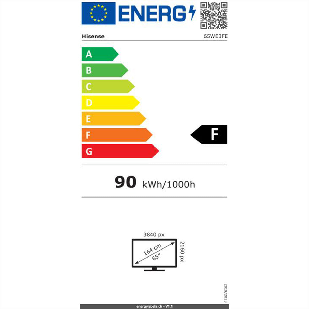 Hisense 65WE3FE – 65" Interaktives Display – 4K UHD – LCD (Direct-LED) – IR-Touch – Android 14 – 60 Hz