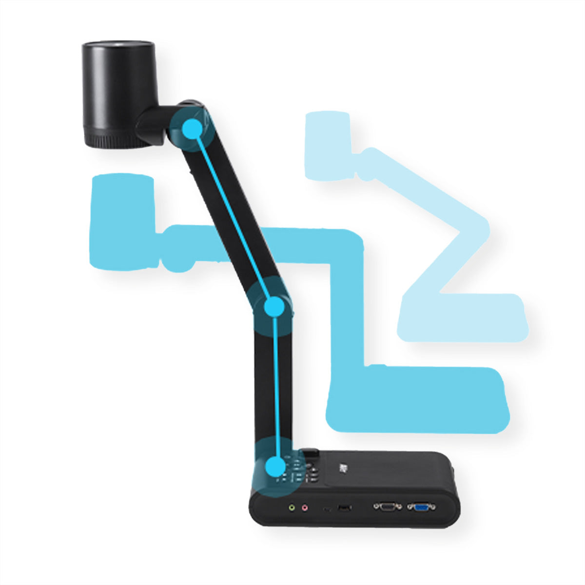 AVer M90UHD – Visualizer/Dokumentenkamera, 1080p60, 14× opt. Zoom, A3, HDMI/VGA/USB, schwarz
