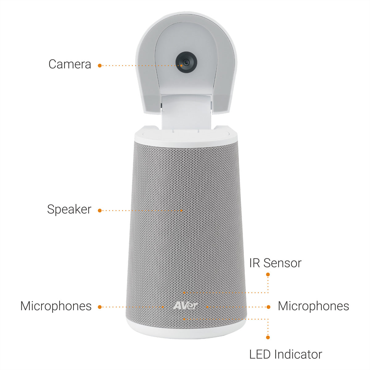AVer A30 Webcam – 4K Ultra HD, 60 fps, Autofokus, USB 2.0 – Grau