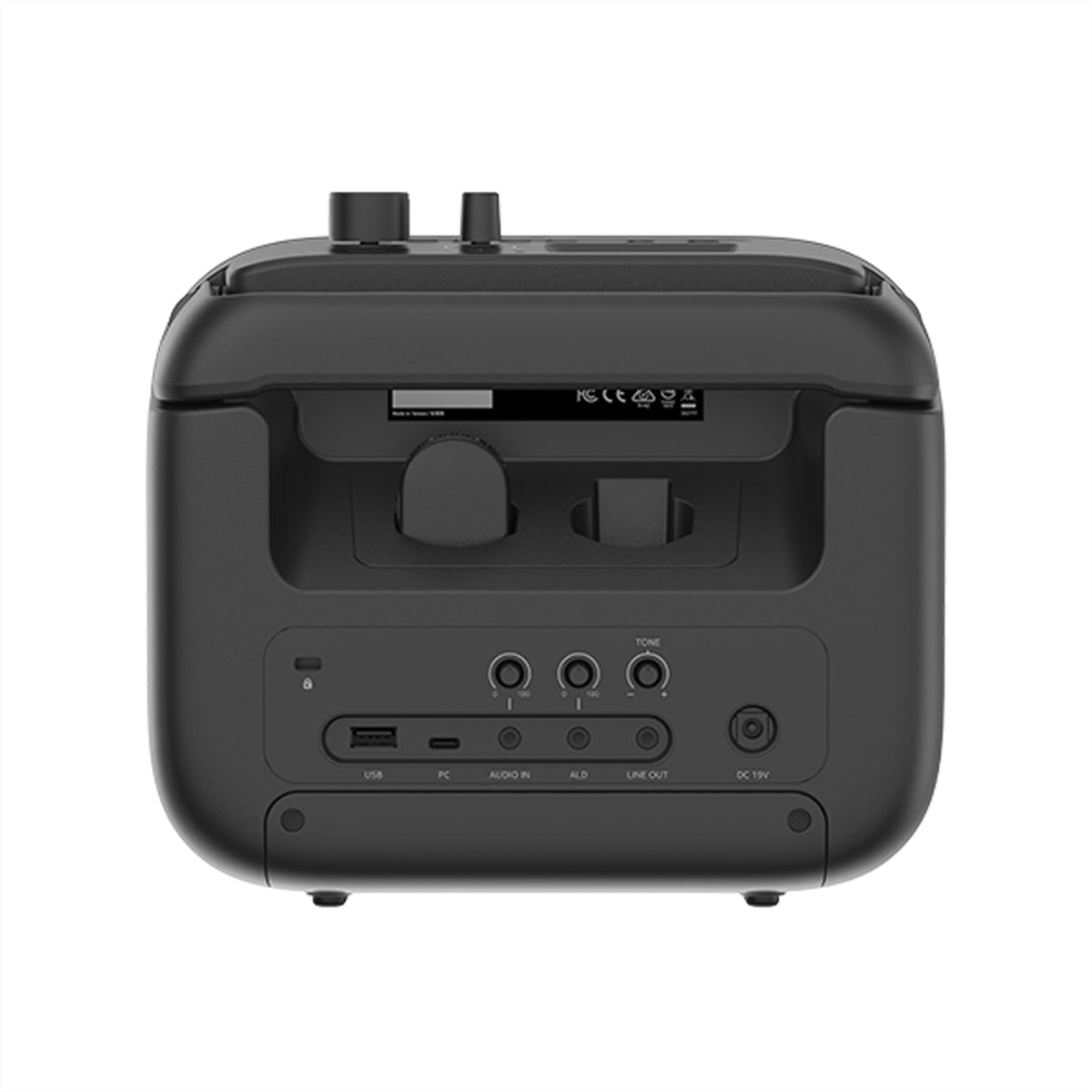 AVerMedia AVer Ampliwave Go – Konferenzlautsprecher – USB, Bluetooth 5.4, 30 W, mit kabellosem Mikrofon – Schwarz