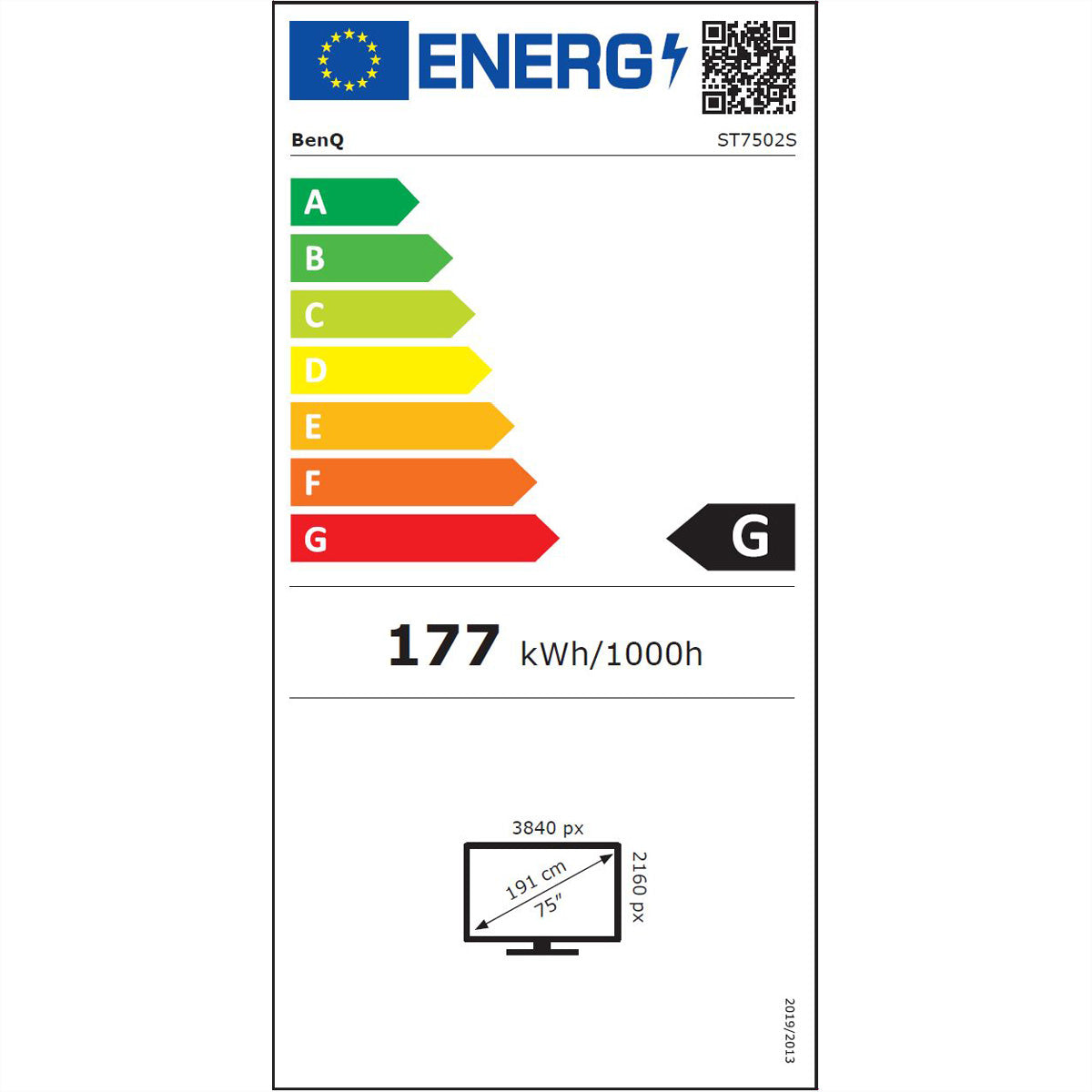 BenQ ST7502S – 75", 3840 × 2160 (4K), IPS, LAN