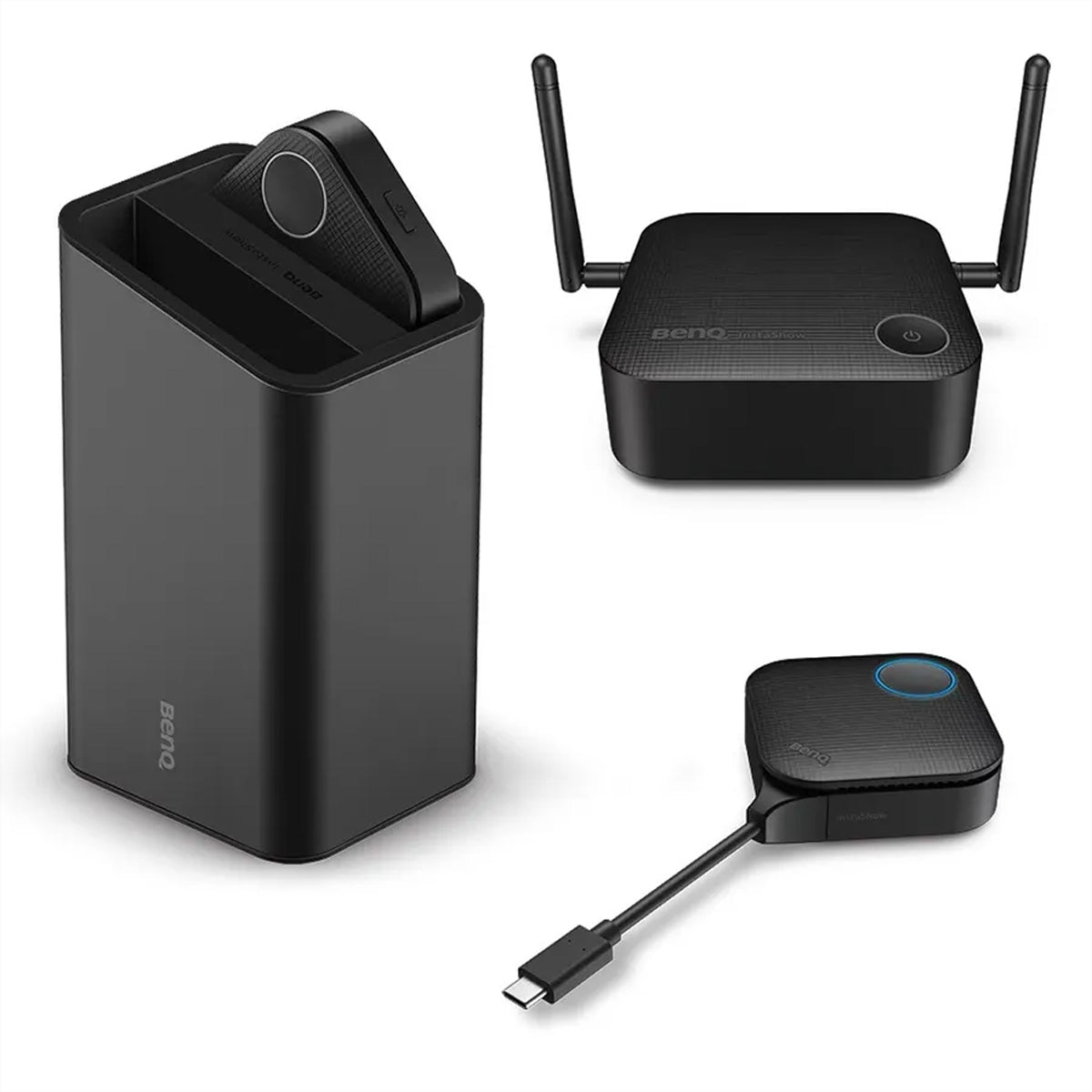 BenQ InstaShow VS10 Button Kit – Drahtloses Präsentationssystem – Full HD, 2× Button, USB-C, Schwarz