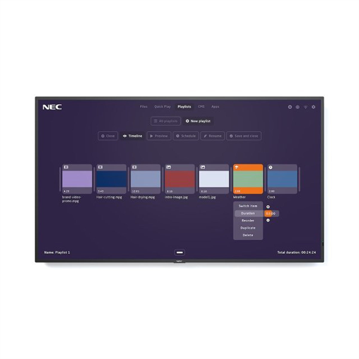 Sharp NEC MultiSync M431MPi4 – 43", 3840 × 2160 (4K), LAN