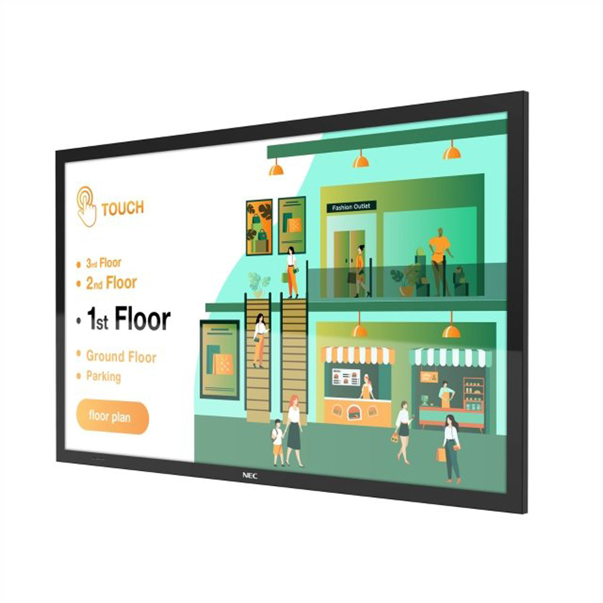 NEC MultiSync M431 PCAP – 43" Touch, 3840 × 2160 (4K), LAN