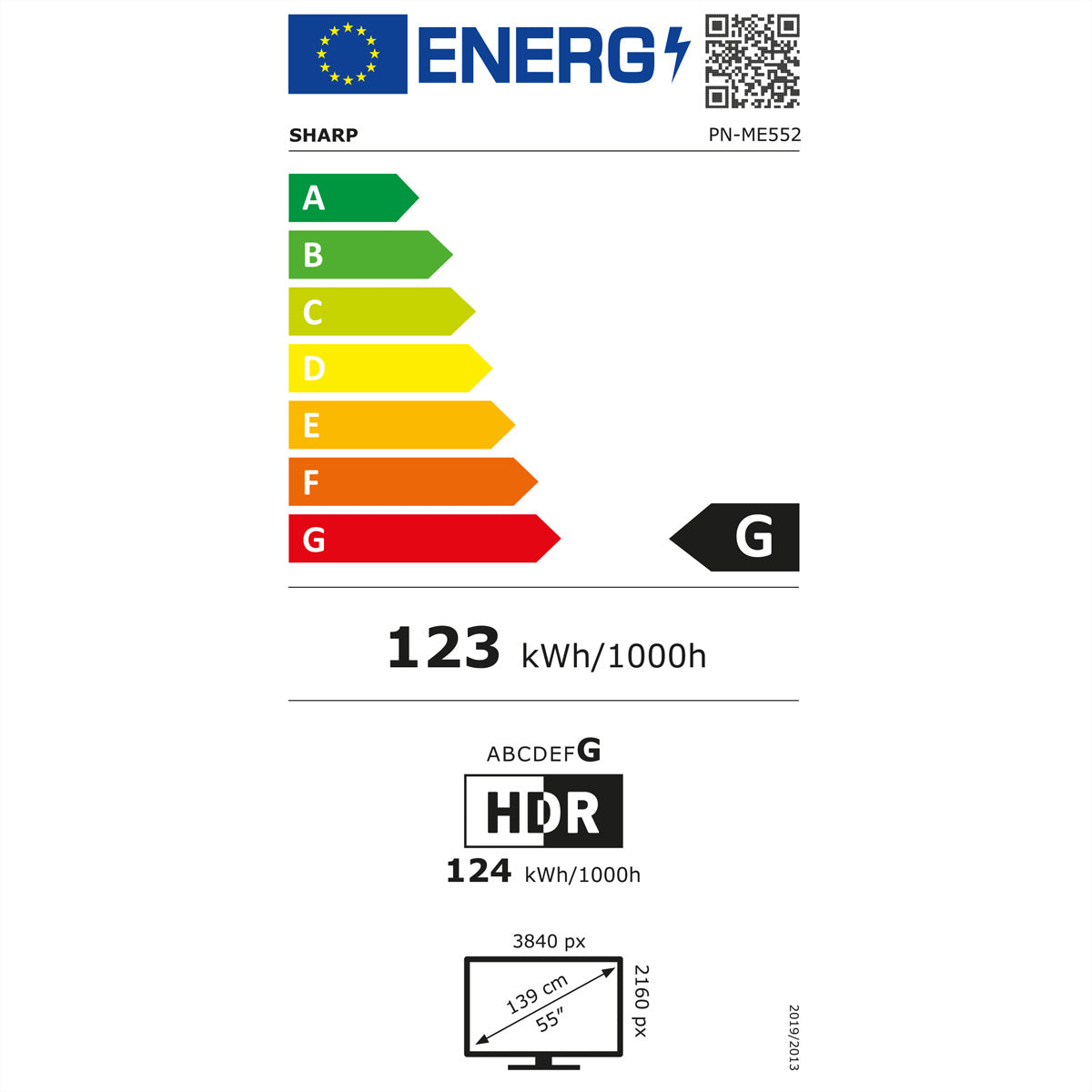 Sharp MultiSync ME552 – 55" 4K Ultra HD Signage-Display, 450 cd/m², 18/7, Android – Schwarz