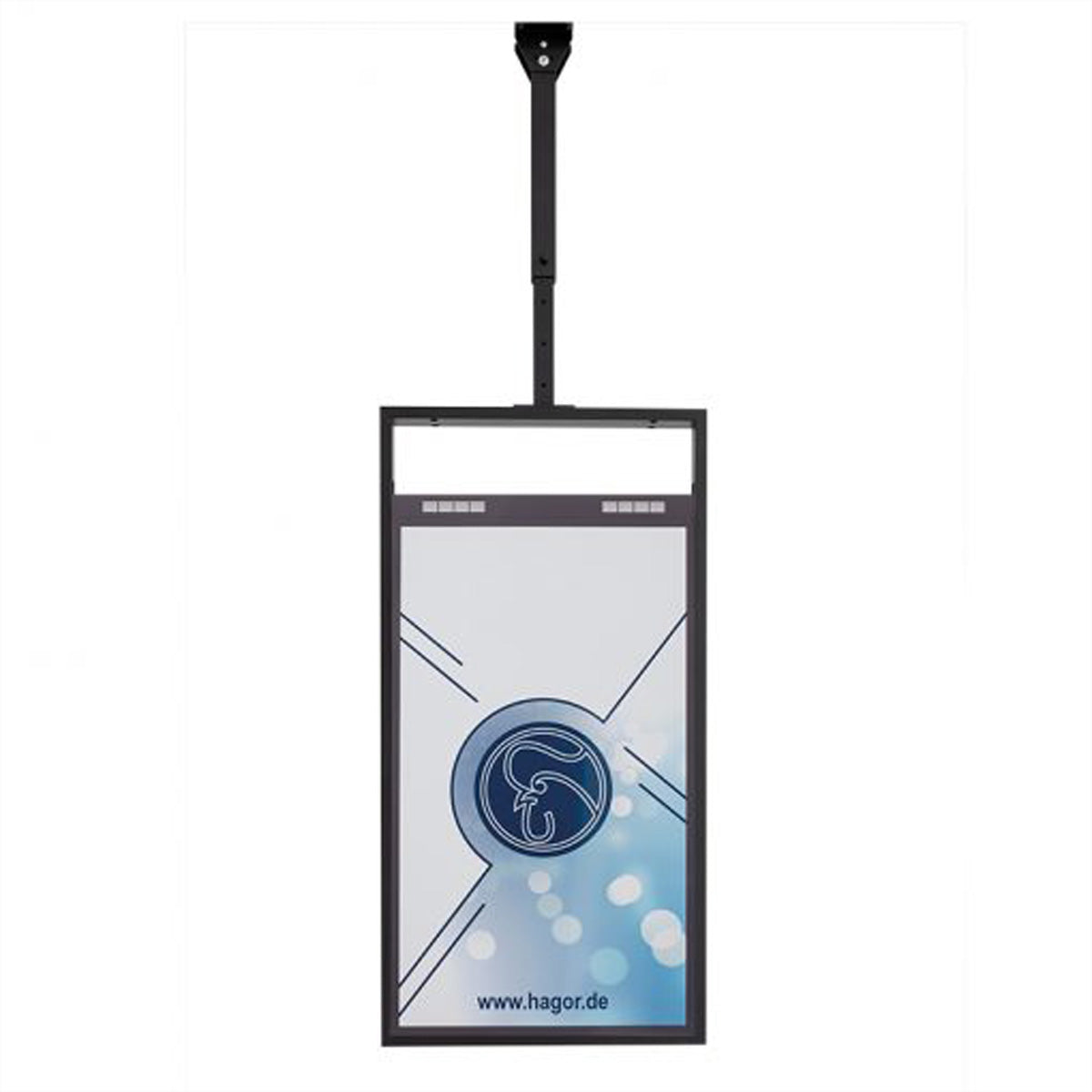 Hagor Deckenhalterung – 46" – VESA 400×400 – bis 35 kg, Teleskopmast, Neigbar, für Samsung OMN-D – OM46N-D