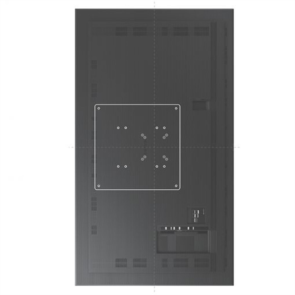 Hagor Portrait Adapterplatte für Samsung QB/QH/QM Serie 49–65", VESA 200×200/400×400, Schwarz