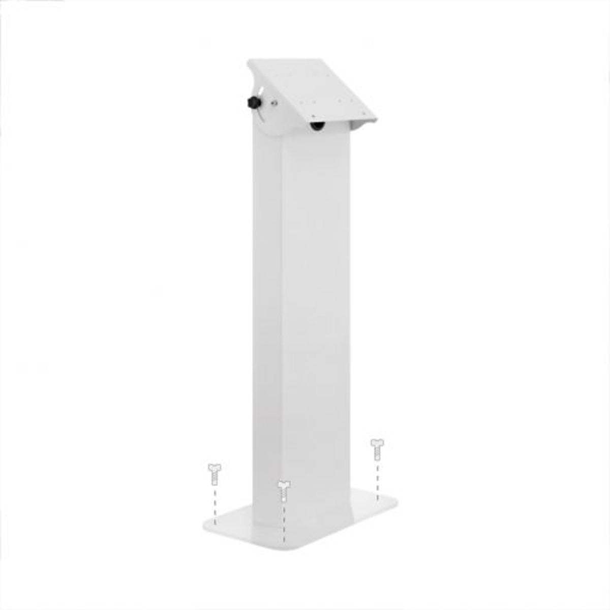 Hagor Bodenständer – Neigbar – 22–43" – VESA 75×75–200×200 – bis 12 kg, Höhenverstellbar – Weiss