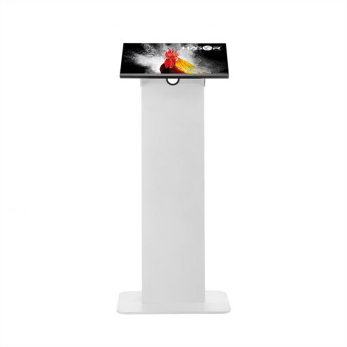 Hagor Bodenständer – Neigbar – 22–43" – VESA 75×75–200×200 – bis 12 kg, Höhenverstellbar – Weiss