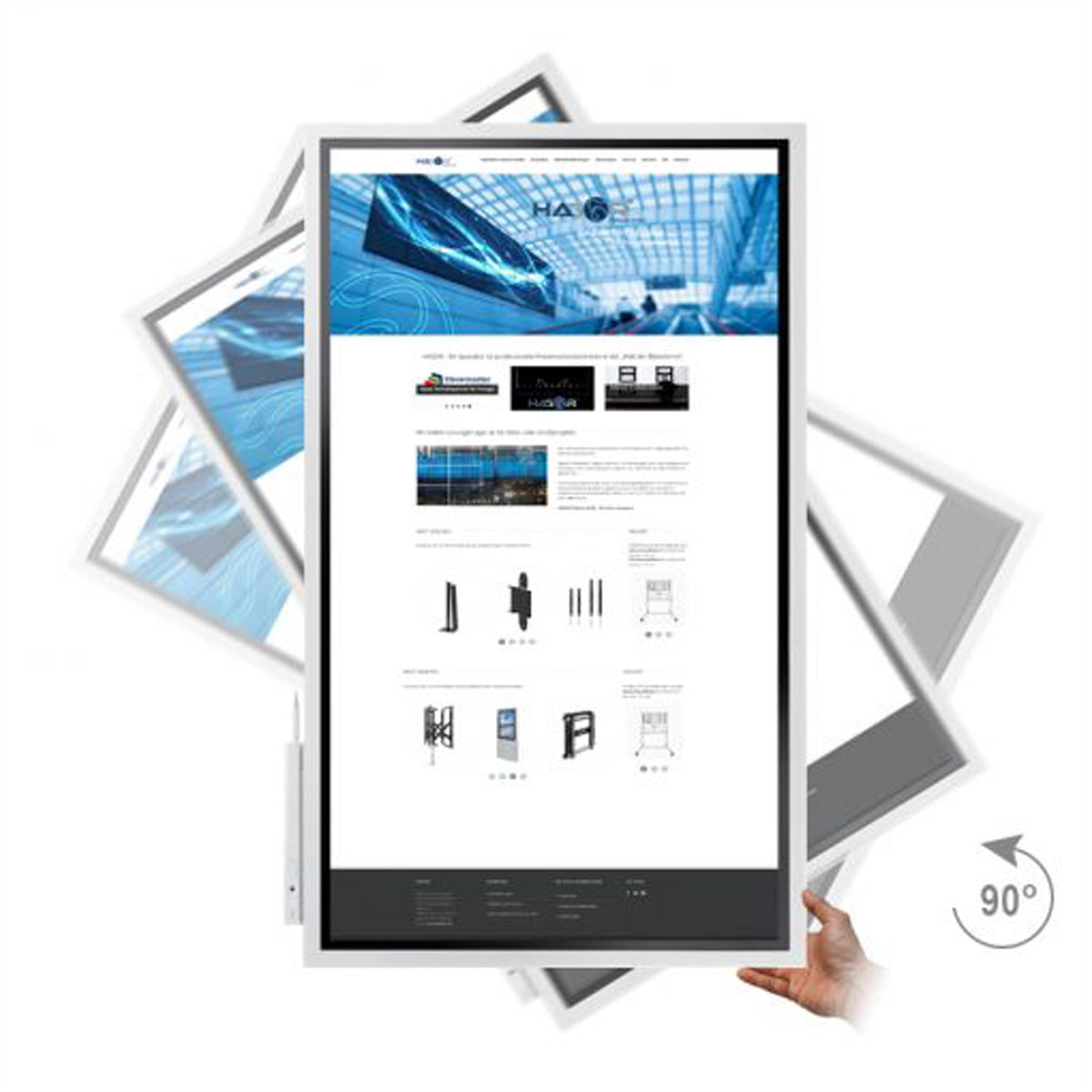 Hagor Wandhalterung – Vollbeweglich – 55" – VESA 200×200–400×400 – bis 45 kg, für Samsung WM55H und WM55R