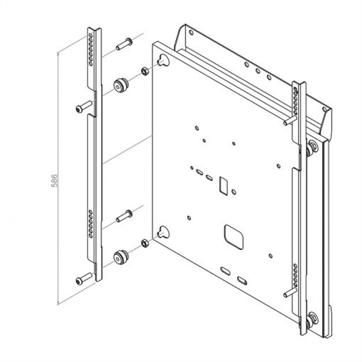 Hagor Flip-Adapter 65" VESA-Adapter – 400×400 mm, bis 45 kg – für Samsung WM65R – Weiss