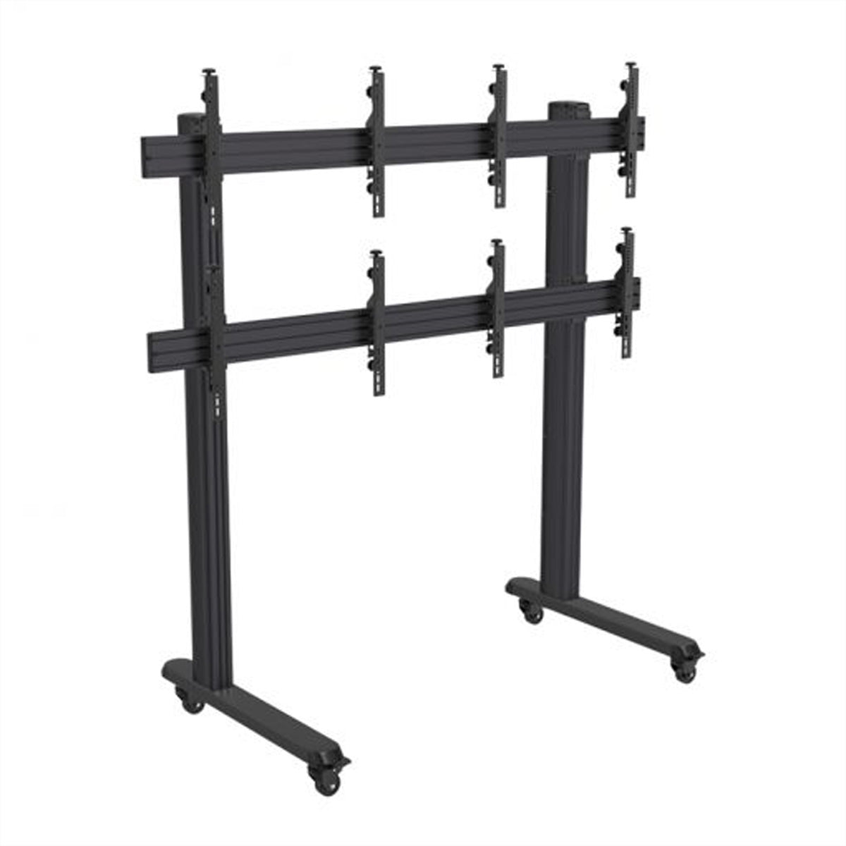 Hagor Videowandhalterung – 46–55" – VESA 75×75–800×400 – bis 160 kg, mit Rollen, für 4 Displays – HA-VWT