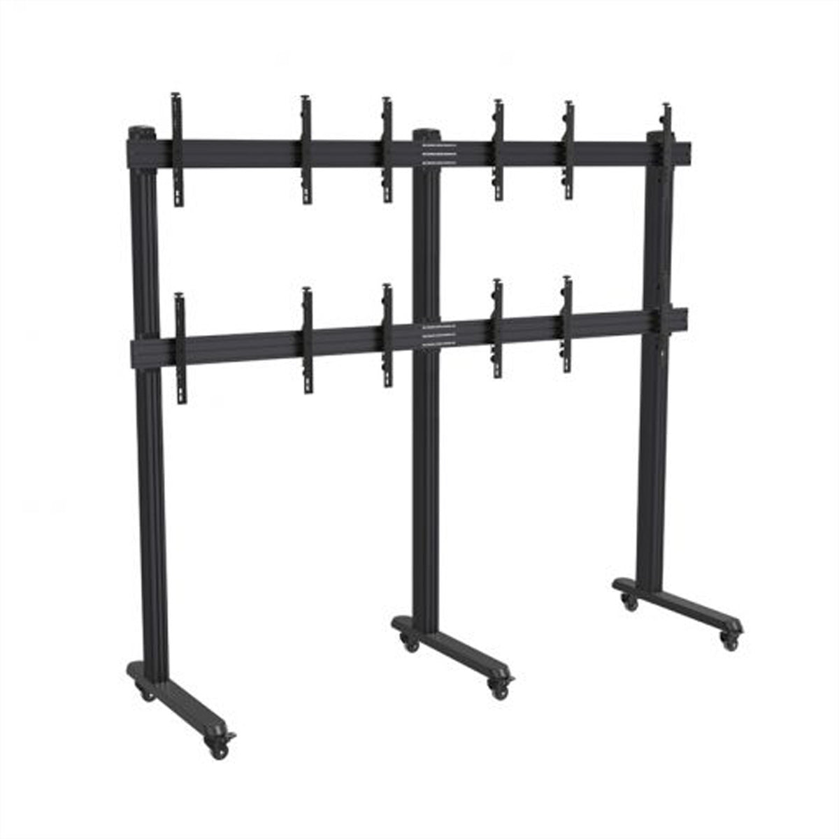 Hagor Videowandhalterung – 46–55" – VESA 75×75–800×400 – bis 240 kg, mit Rollen – HA-VWT 3×2