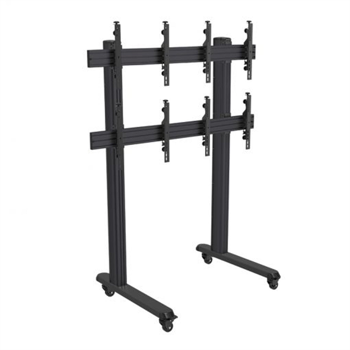 Hagor Videowandhalterung – 46–55" – VESA 75×75–400×400 – bis 160 kg, höhenverstellbar, für 2×2 Hochformat
