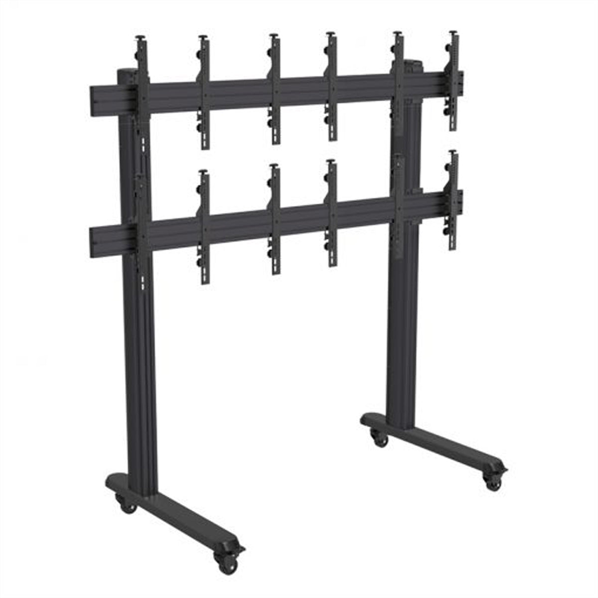 Hagor Videowandhalterung – 46–55" – VESA 75×75–400×400 – bis 240 kg, für 6 Displays – HA-VWT 3×2 Portrait