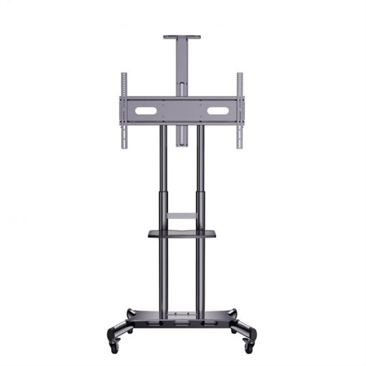 Hagor TV-Wagen – 55–84" – VESA 75×75–800×500 – bis 90 kg, Höhenverstellbar, mit Rollen – HP Twin Stand HD