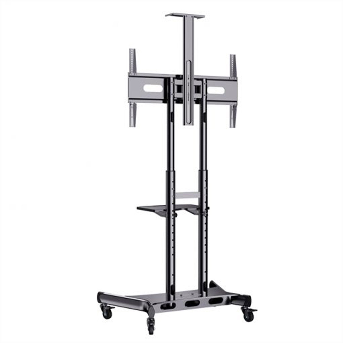 Hagor TV-Wagen – 55–84" – VESA 75×75–800×500 – bis 90 kg, Höhenverstellbar, mit Rollen – HP Twin Stand HD