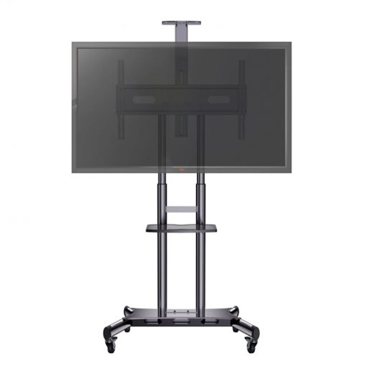 Hagor TV-Wagen – 55–84" – VESA 75×75–800×500 – bis 90 kg, Höhenverstellbar, mit Rollen – HP Twin Stand HD