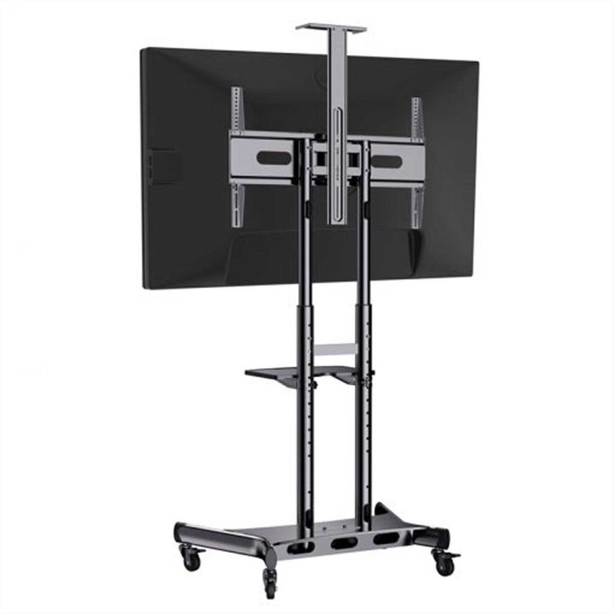 Hagor TV-Wagen – 55–84" – VESA 75×75–800×500 – bis 90 kg, Höhenverstellbar, mit Rollen – HP Twin Stand HD