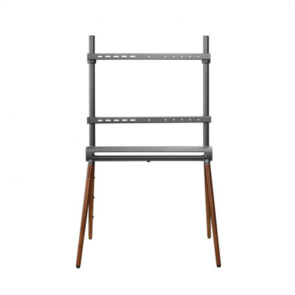 Hagor Bodenständer – 40–70" – VESA 200×200–600×400 – bis 40 kg, Diebstahlsicherung – Schwarz/Holz