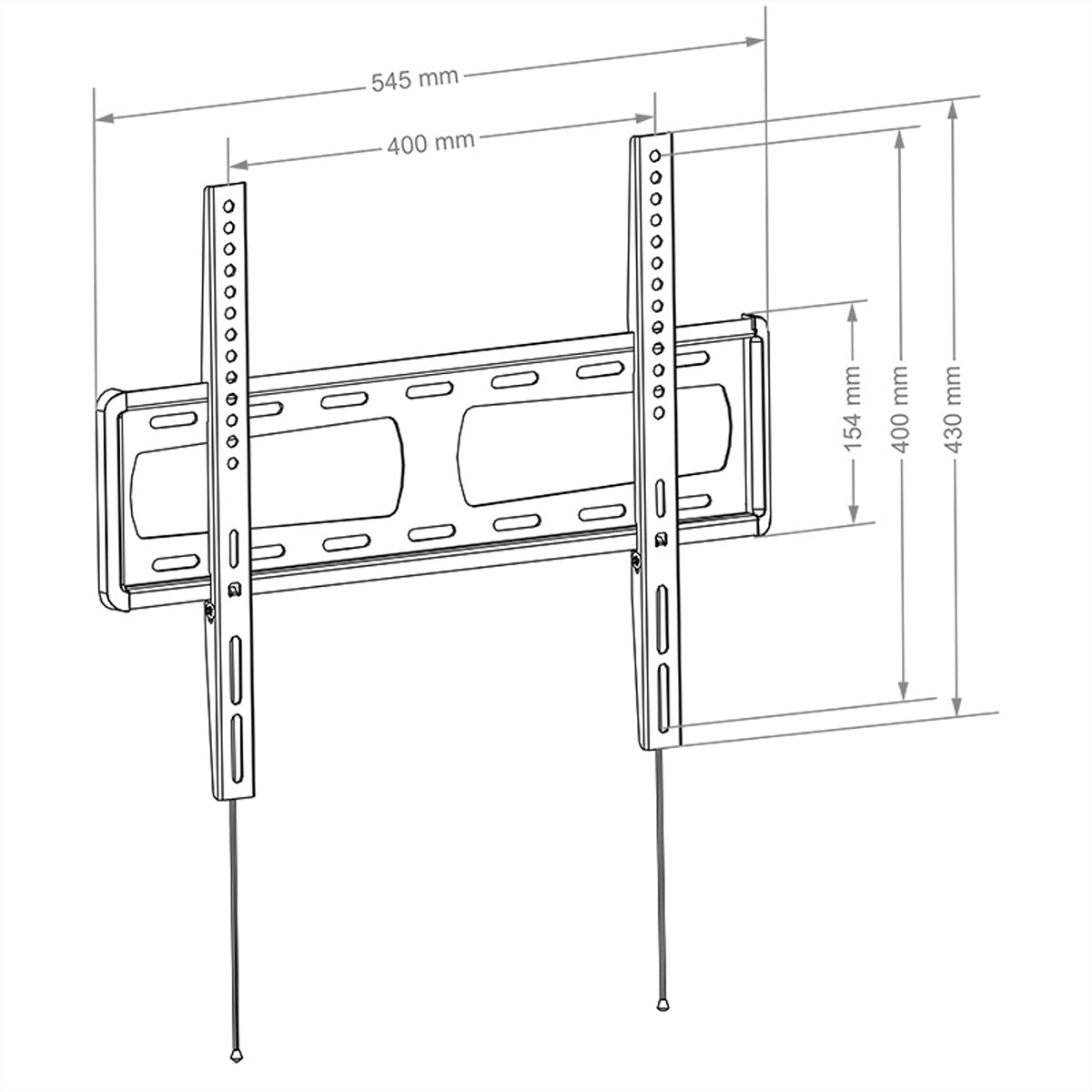 Hagor Wandhalterung – Fix – 32–46" – VESA 100×100–400×400 – bis 40 kg – BL Fixed 400