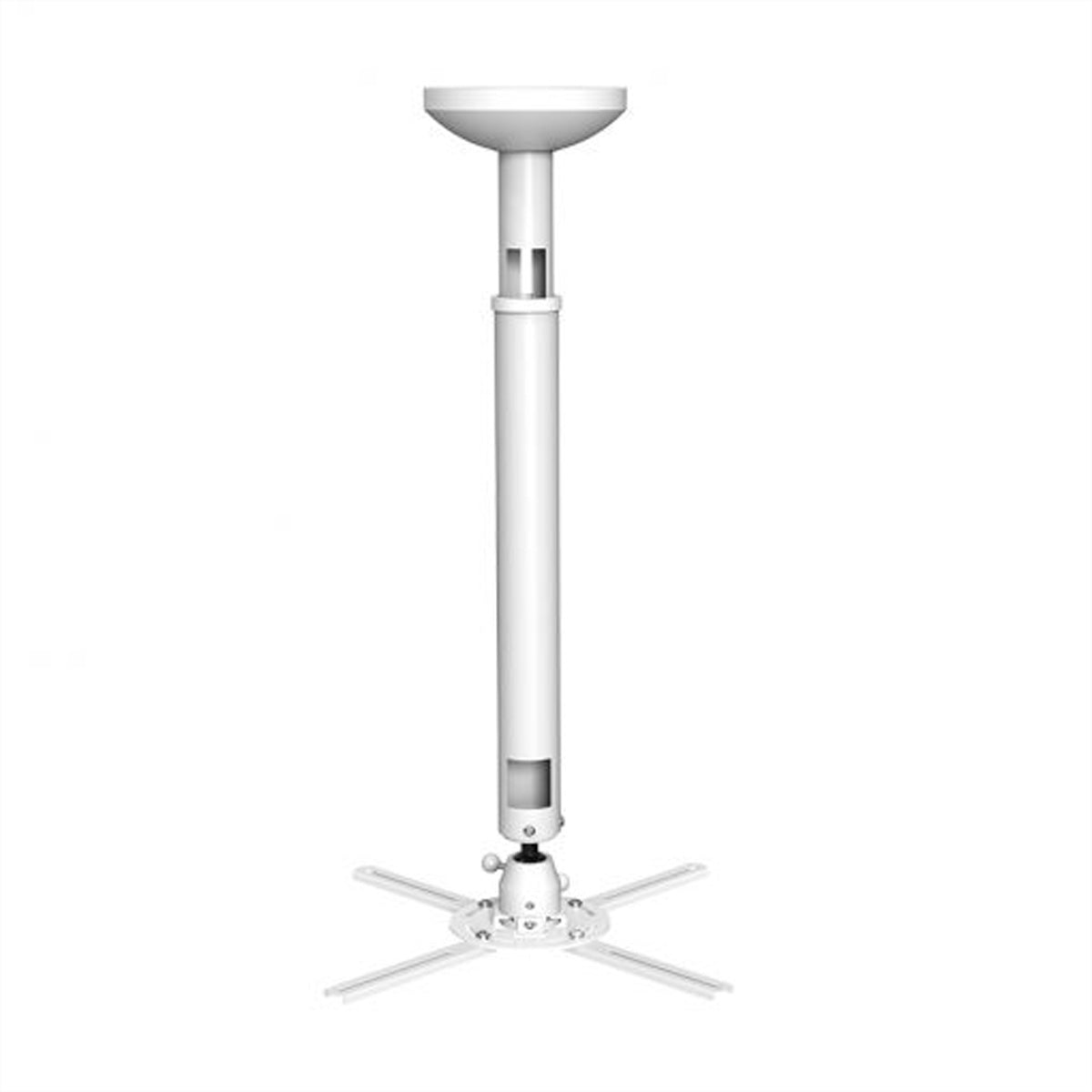 Hagor beamfix II – Beamer Deckenhalterung, H 67,0–90,0 cm, 10 kg, schwenk-/neigbar, 180° drehbar, silber
